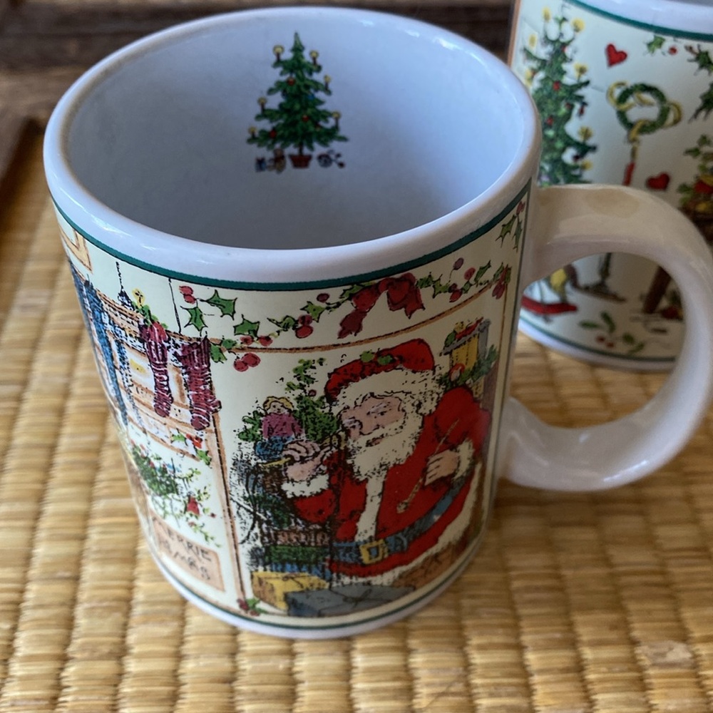 🎅🏼CERTIFIED INTERNATIONAL CORP: Vintage Christmas Mugs- Set of 3- 12 oz - Picture 3 of 7